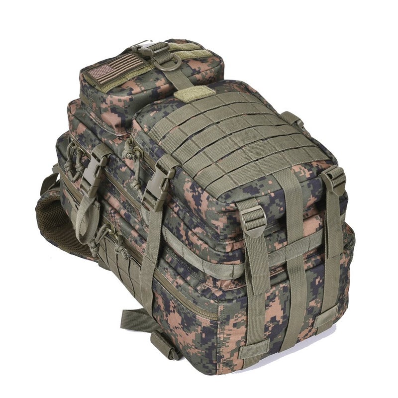 REEBOW GEAR Military Tactical Backpack for Men Large 34L Army 3 Day Assault Pack Molle Bag Backpacks (34L, Woodland Camouflage) - Image 3